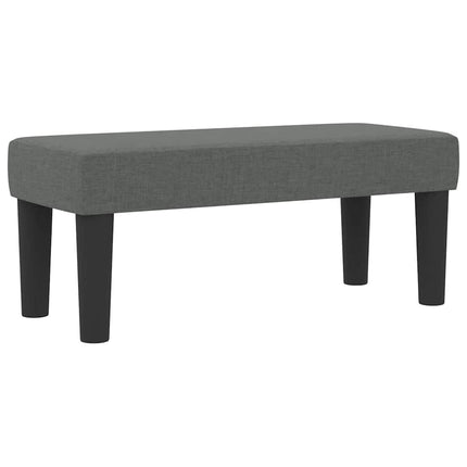 Box spring seng med hovedgærde Mørkegrå 90 x 190 cm Stof
