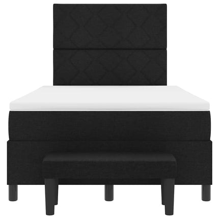 Box spring seng med hovedgærde Sort 120 x 190 cm Stof