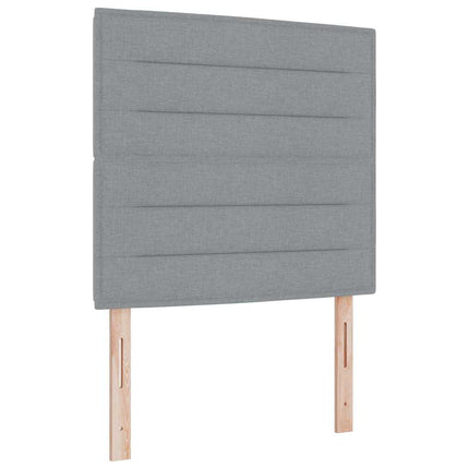 Box spring seng med hovedgærde Lysegrå 200 x 80 cm Stof