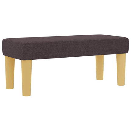 Box spring seng med pude Mørkebrun 200 x 90 cm Stof