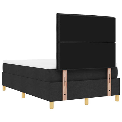 Box spring seng med hovedgærde Sort 190 x 120 cm Stof