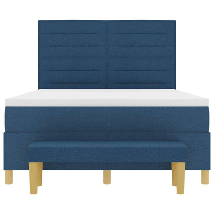 Box spring seng med hovedgærde Blå 200 x 160 cm Stof