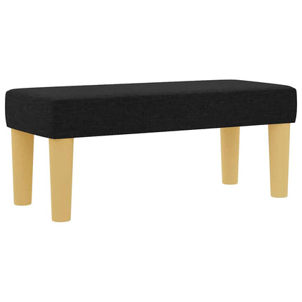 Box spring seng med hovedgærde Sort 200 x 80 cm Stof