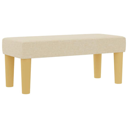 Box spring seng med hovedgærde Creme 200 x 90 cm Stof