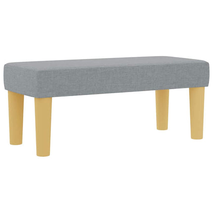 Box spring seng med hovedgærde Lysegrå 200 x 100 cm Stof