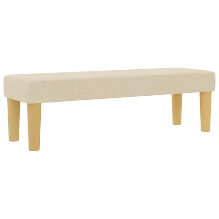 Box spring seng med hovedgærde Creme 190 x 120 cm Stof