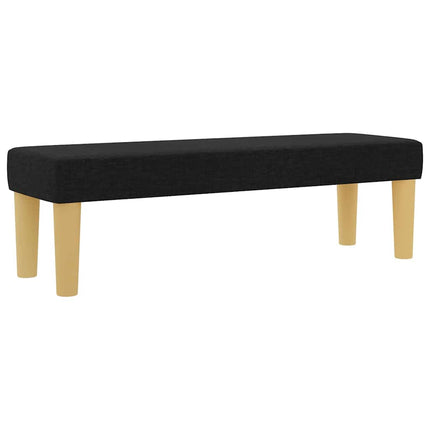 Box spring seng med hovedgærde Sort 190 x 140 cm Stof