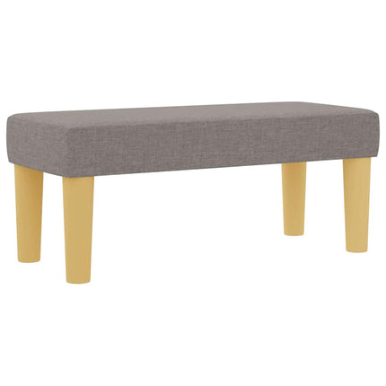 Box spring seng med hovedgærde Gråbrun 90 x 200 cm Stof