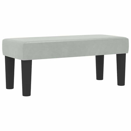 Box spring seng med hovedgærde Lysegrå 190 x 90 cm Fløjl
