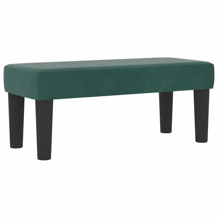 Box spring seng med hovedgærde Mørkegrøn 200 x 90 cm Fløjl
