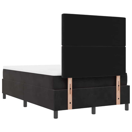 Box spring seng med pude med hovedgærde Sort 190 x 120 cm Fløjl