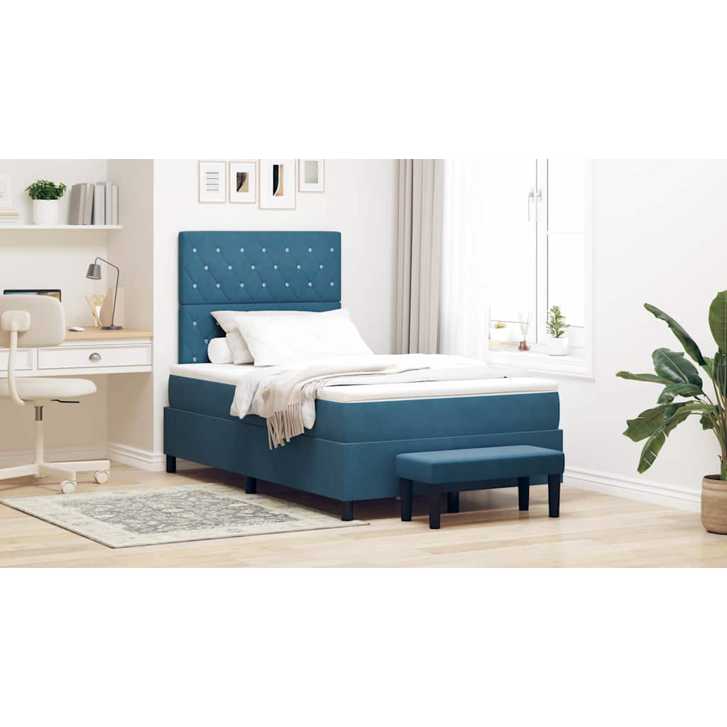 Box spring seng med hovedgrde Mrkebl 200 x 120 cm Fljl