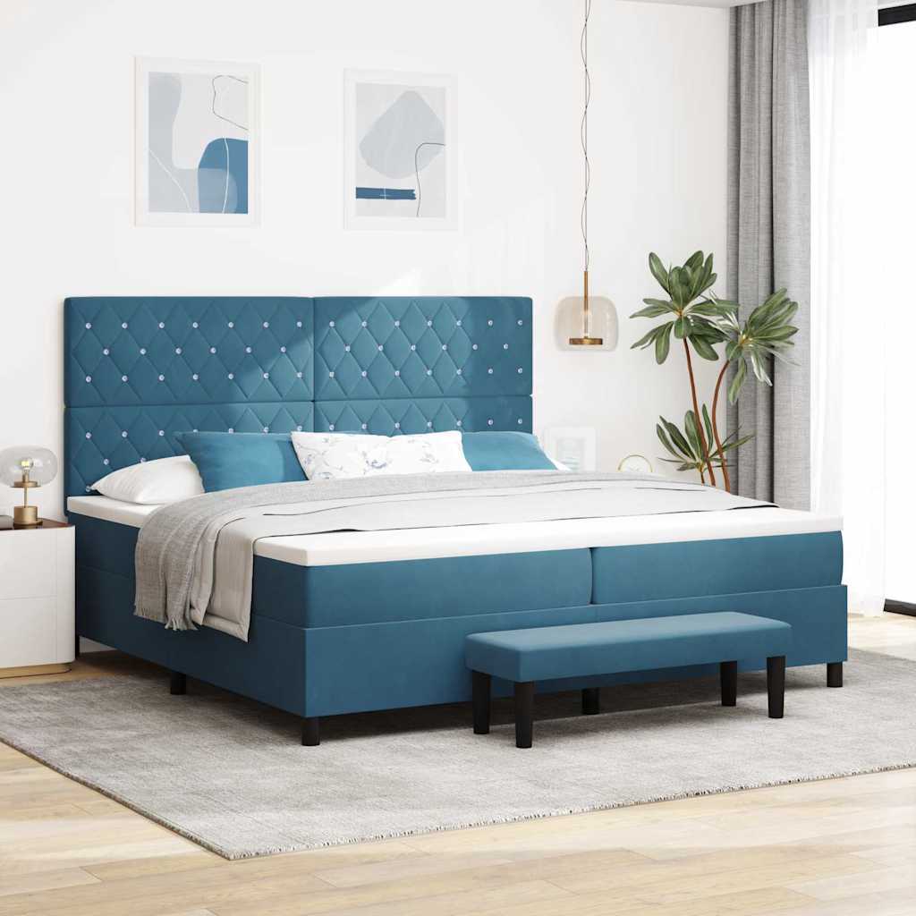 Box spring seng med madras Mrkebl 200 x 200 cm Fljl