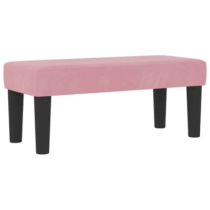Box spring seng med pude Lyserød 190 x 90 cm Fløjl