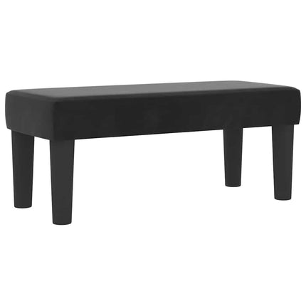 Box spring seng med pude med hovedgærde Sort 200 x 90 cm Fløjl