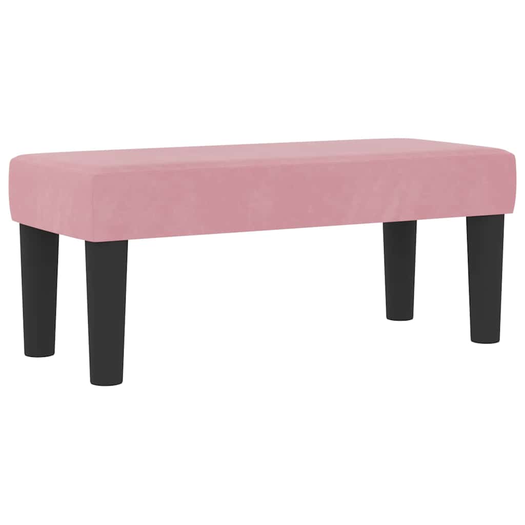 Box spring seng med hovedgærde Lyserød 190 x 90 cm Fløjl