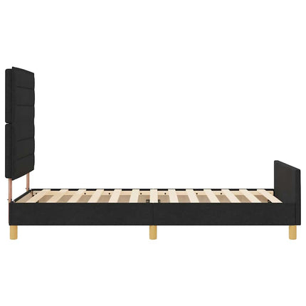 Sengestel med hovedgærde Sort 100 x 200 cm Stof