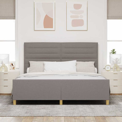 Sengestel med hovedgærde Gråbrun 180 x 200 cm Stof