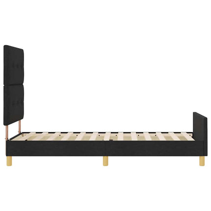 Sengestel med hovedgærde Sort 100 x 200 cm Stof