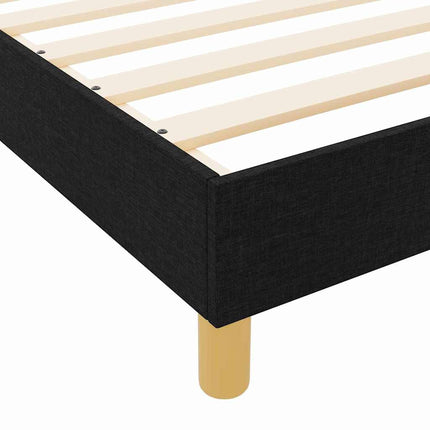 Sengestel med pude med hovedgærde Sort 160 x 200 cm Stof