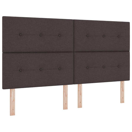 Sengestel med hovedgærde Mørkebrun 180 x 200 cm Stof