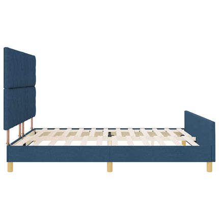 Sengestel med hovedgærde Blå 180 x 200 cm Stof