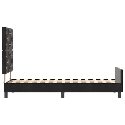 Box spring seng med hovedgærde Sort 80 x 200 cm Fløjl