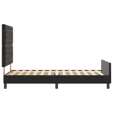 Box spring seng med hovedgærde Sort 100 x 200 cm Fløjl