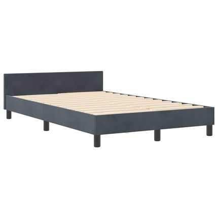 Box spring seng med hovedgærde Mørkegrå 120 x 200 cm Fløjl