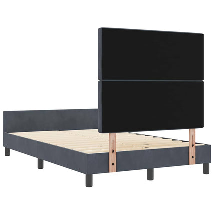 Box spring seng med hovedgærde Mørkegrå 120 x 200 cm Fløjl