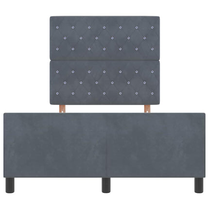 Box spring seng med hovedgærde Mørkegrå 120 x 200 cm Fløjl