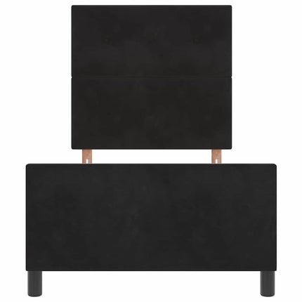 Box spring seng med hovedgærde Sort 80 x 200 cm Fløjl