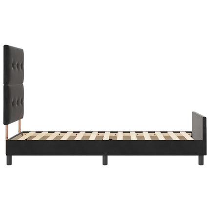 Box spring seng med hovedgærde Sort 90 x 190 cm Fløjl