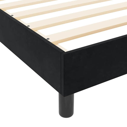 Box spring seng med hovedgærde Sort 140 x 190 cm Fløjl