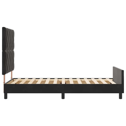 Box spring seng med hovedgærde Sort 90 x 190 cm Fløjl
