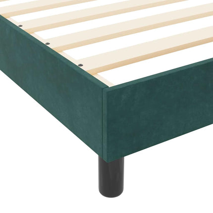 Box spring seng med hovedgærde Mørkegrøn 100 x 200 cm Fløjl