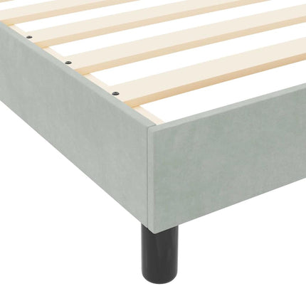 Box spring seng med hovedgærde Lysegrå 120 x 190 cm Fløjl