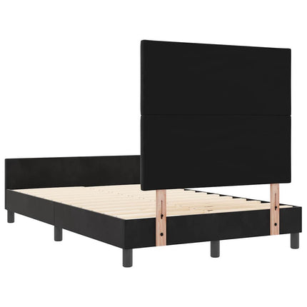 Box spring seng med hovedgærde Sort 120 x 200 cm Fløjl