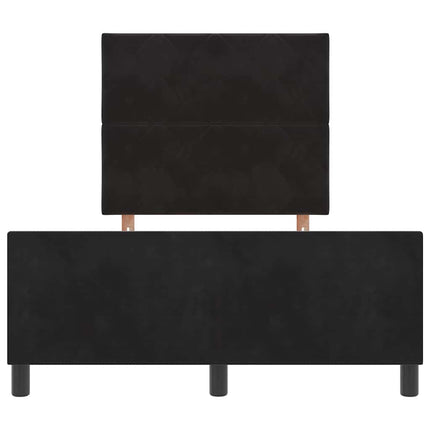 Box spring seng med hovedgærde Sort 120 x 200 cm Fløjl