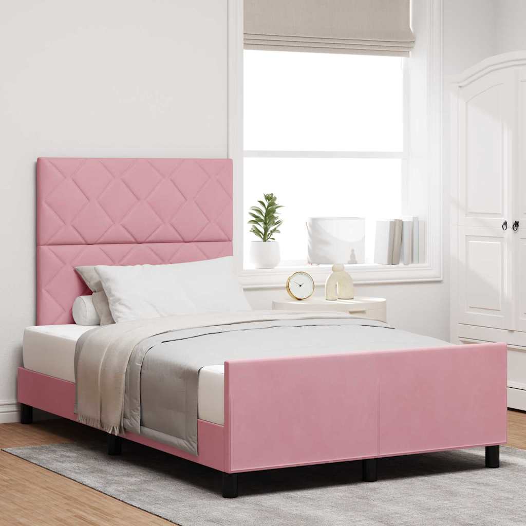 Box spring seng med hovedgrde Lyserd 120 x 200 cm Fljl