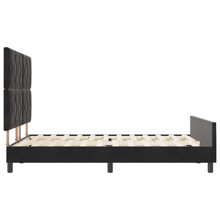 Box spring seng med hovedgærde Sort 140 x 190 cm Fløjl