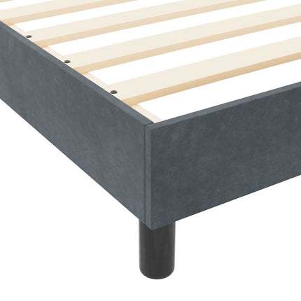 Box spring seng med hovedgærde Mørkegrå 180 x 200 cm Fløjl