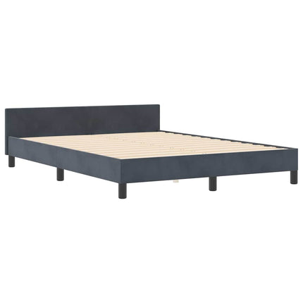 Box spring seng med hovedgærde Mørkegrå 180 x 200 cm Fløjl