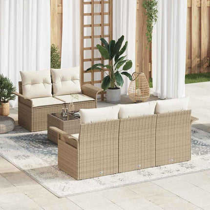 Havesofa Sæt 6 stk. 5-Antal sæder Beige og creme