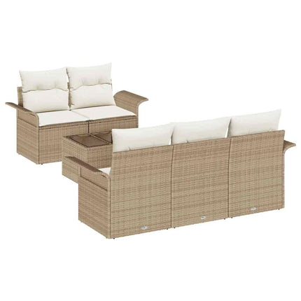 Havesofa Sæt 6 stk. 5-Antal sæder Beige og creme
