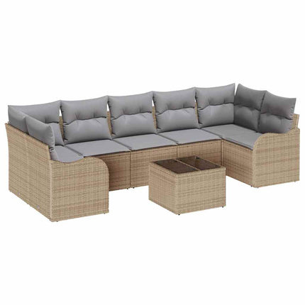 Havesofa Sæt 8 stk. 7-Antal sæder Beige og grå