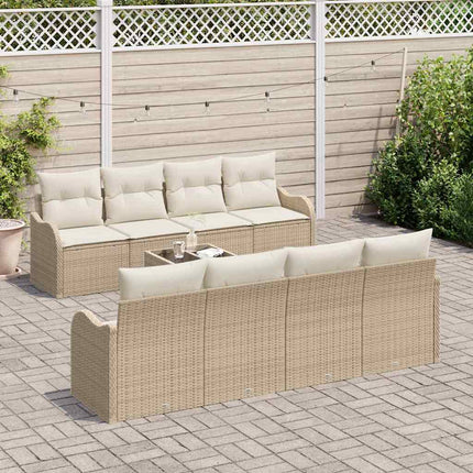 Havesofa Sæt 9 stk. 8-Antal sæder Beige og creme
