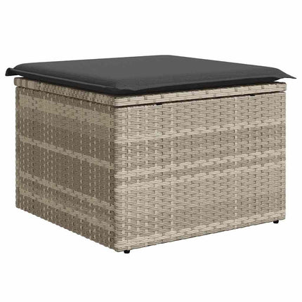 Sofa Sæt 6 stk. Lysegrå polyrattan