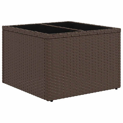 Havesofa Sæt 7 stk. Brun og Rød polyrattan