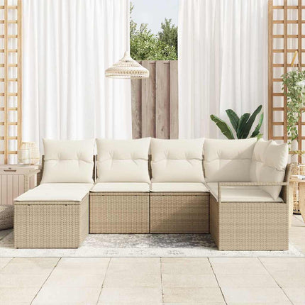 Sofa Sæt med pude 8 pcs Beige og creme polyrattan